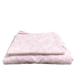 Rachel Ashwell Simply Shabby Chic Pink Rose Slipper Twin Sheet & 1 Pillowcase